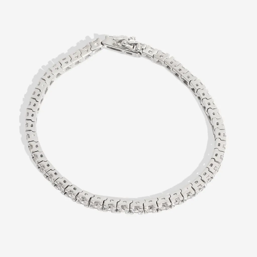 Box Tennis Bracelet | Sterling Silver