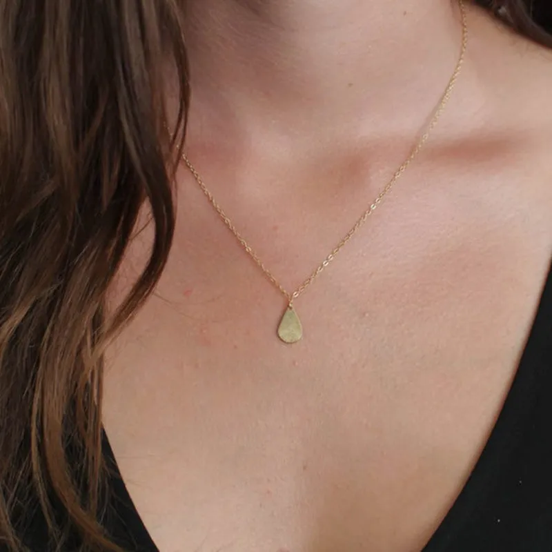 Bridesmaid Gifts Fingerprint Necklace Tiny Teardrop Fingerprint Pendant Fingerprints Jewelry
