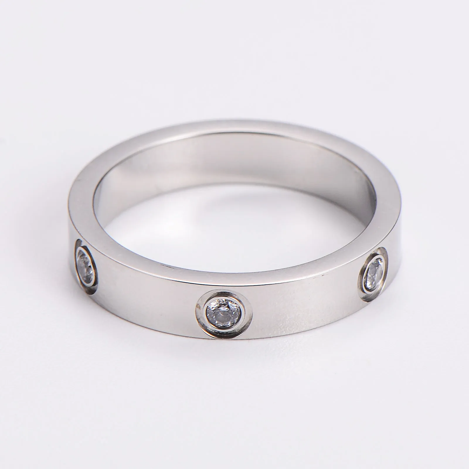 Butterfly Minimalist Round Bowknot Stainless Steel Electroplating Rings