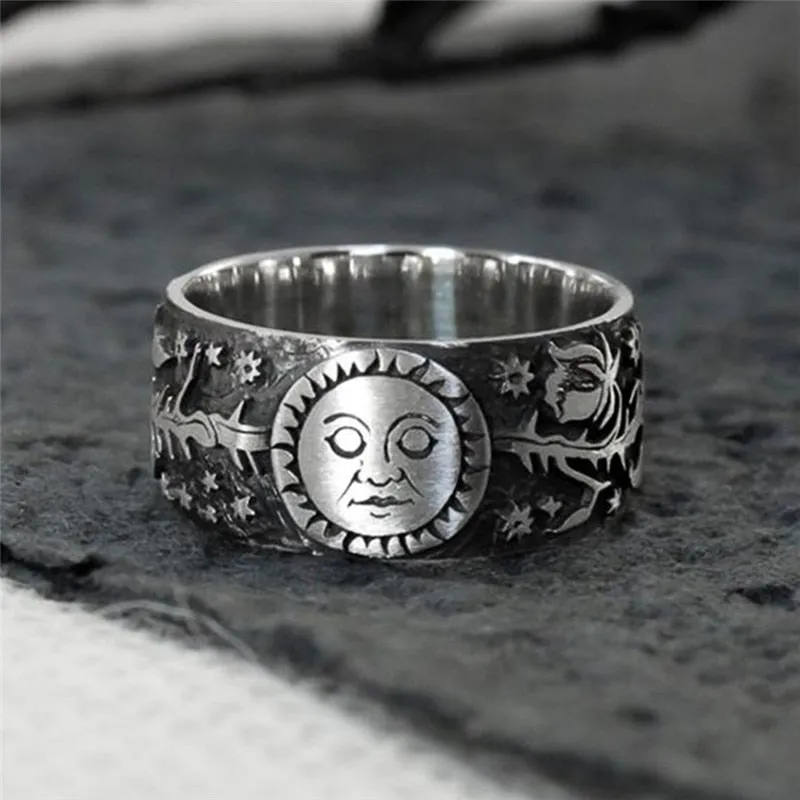 CAOSHI Handmade Carved Design Rings Women/Men Little Boy Antique Punk Party Finger Rings Fancy Gifts Statement Jewelry Wholesale