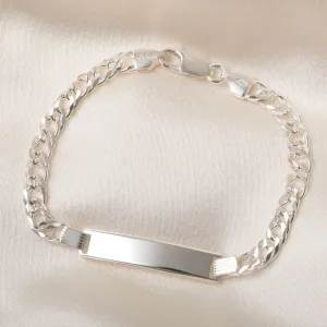 Carey | 7" Sterling Silver Double Curb ID Bracelet