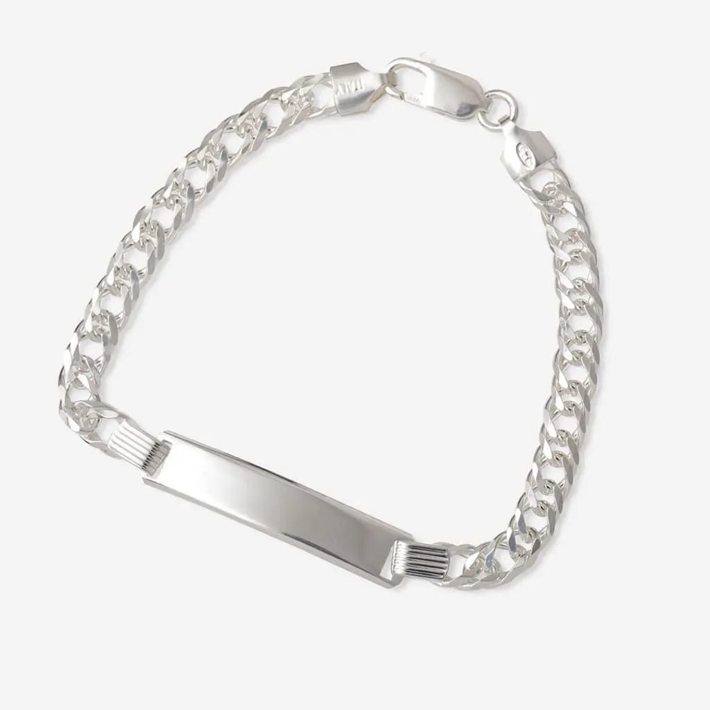 Carey | 7" Sterling Silver Double Curb ID Bracelet