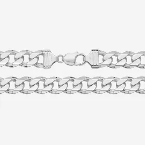 Cathal | 8" Silver Curb Bracelet