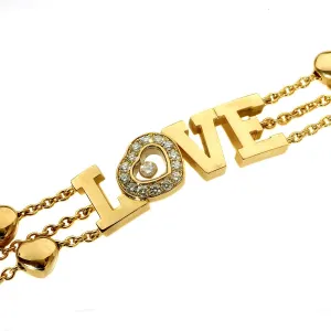 Chopard Love Happy Diamond Yellow Gold Heart Bracelet