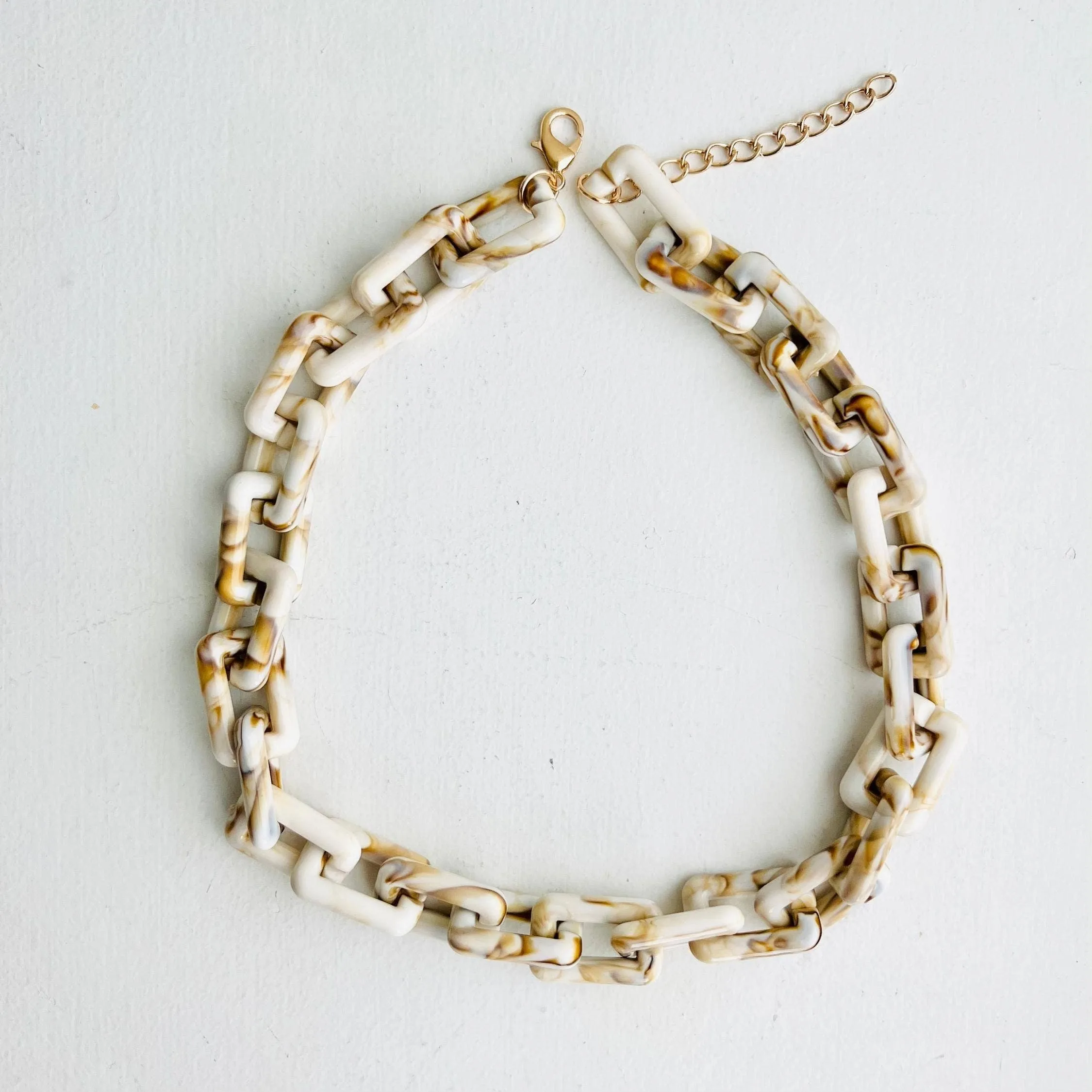 Chunky Chain Square Link Necklace