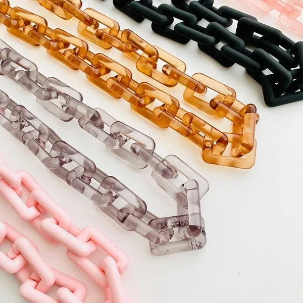 Chunky Chain Square Link Necklace