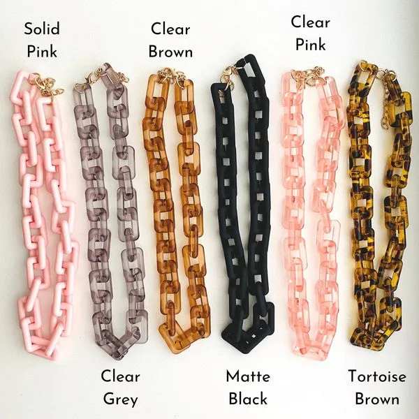 Chunky Chain Square Link Necklace