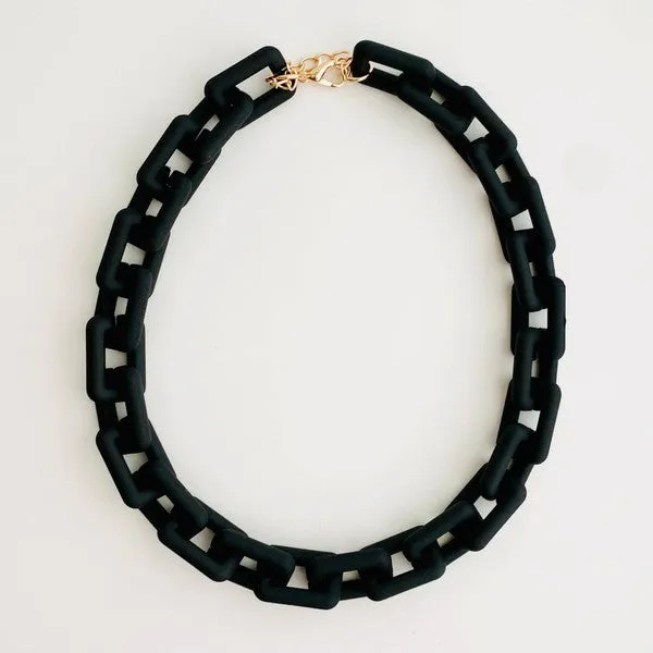 Chunky Chain Square Link Necklace