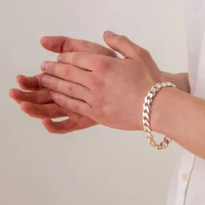 Cillian | 8" Silver Curb Bracelet