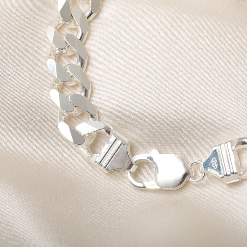Cillian | 8" Silver Curb Bracelet