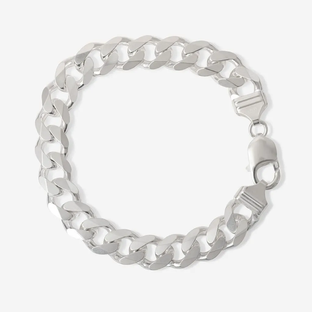 Cillian | 8" Silver Curb Bracelet