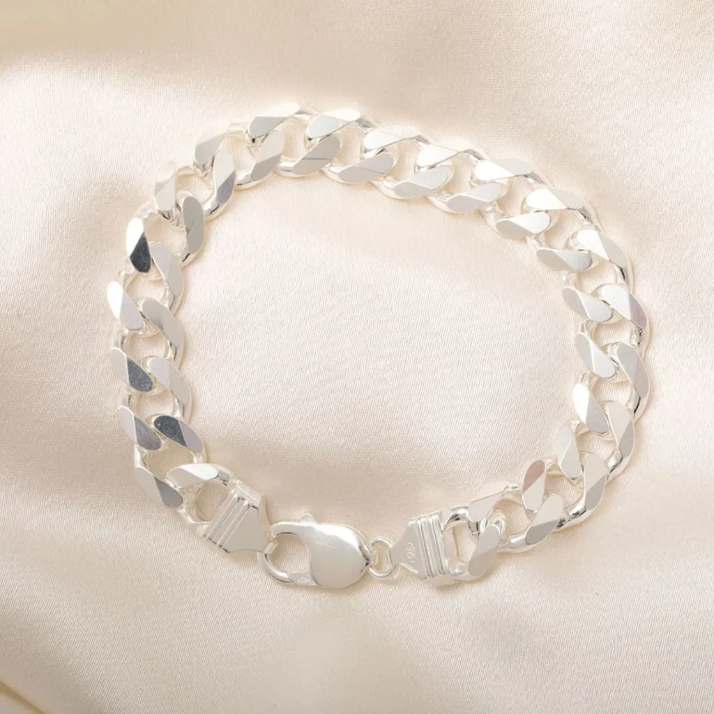 Cillian | 8" Silver Curb Bracelet