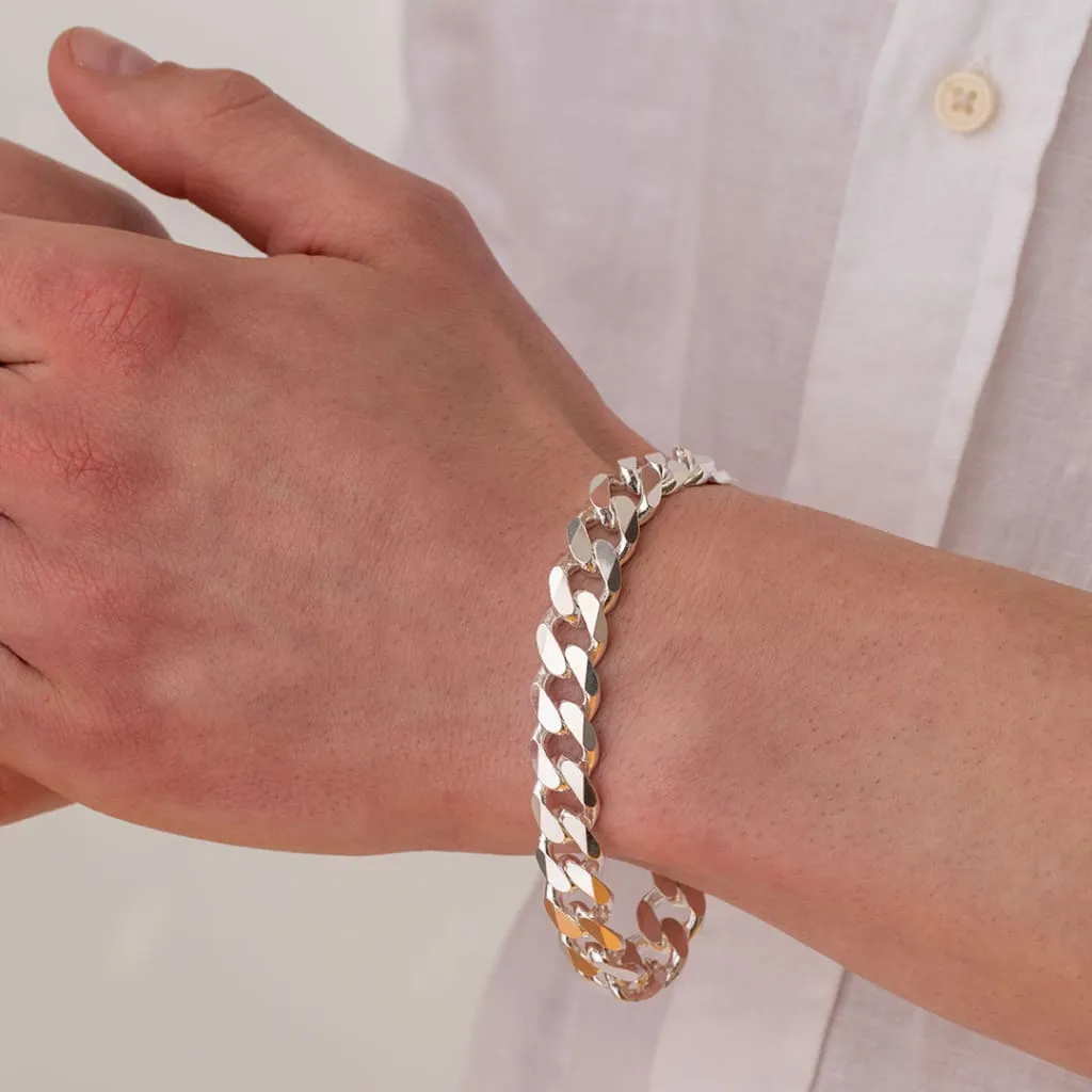 Cillian | 8" Silver Curb Bracelet