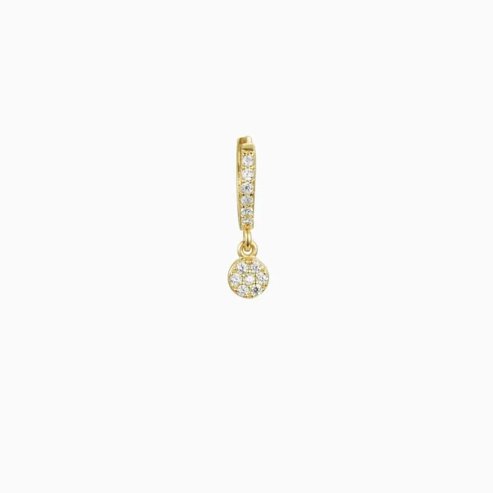 Circle Zirconia Gold Ring Piercing
