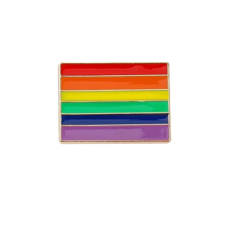 Classic Style Pin Rainbow Alloy Plating Unisex Brooches