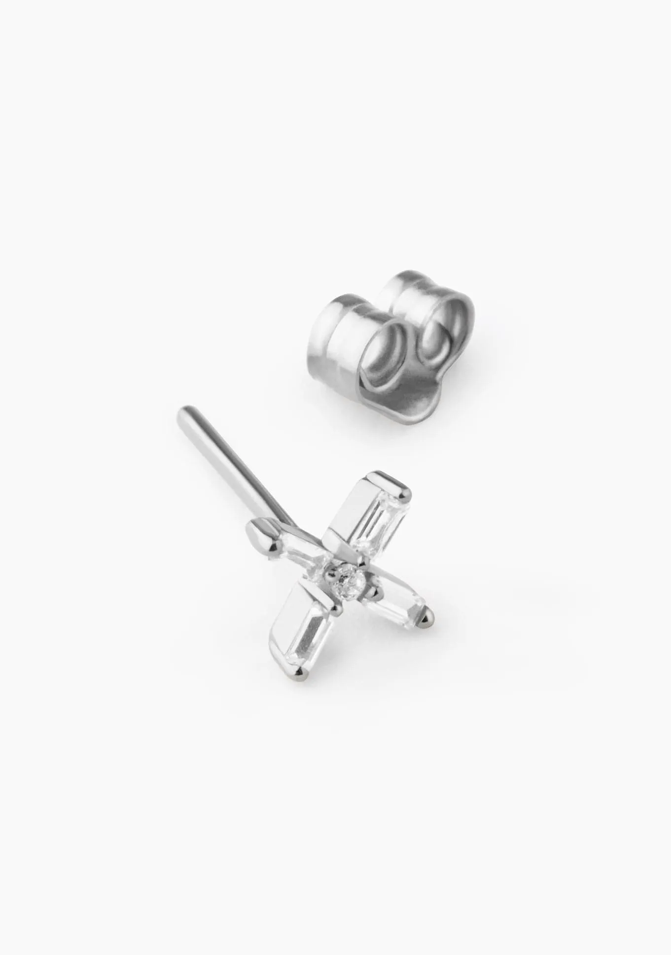 Cross Piercing Silver