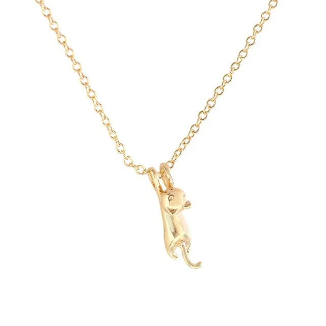 Delicate Animal Cat Statement Necklace for Women