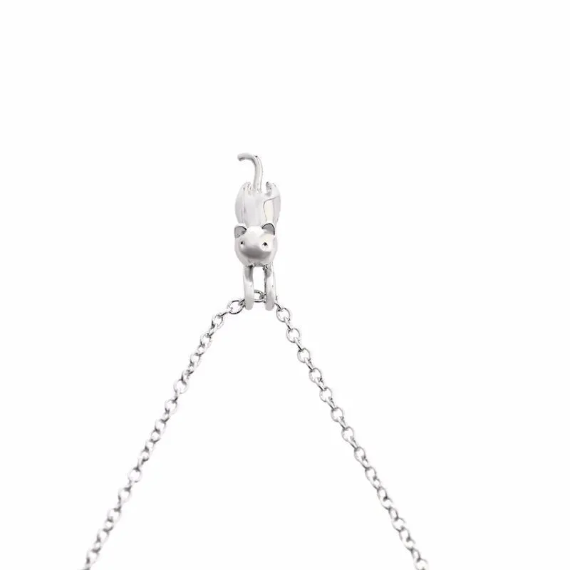 Delicate Animal Cat Statement Necklace for Women