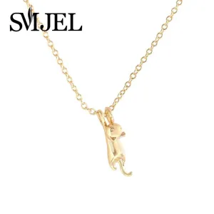 Delicate Animal Cat Statement Necklace for Women