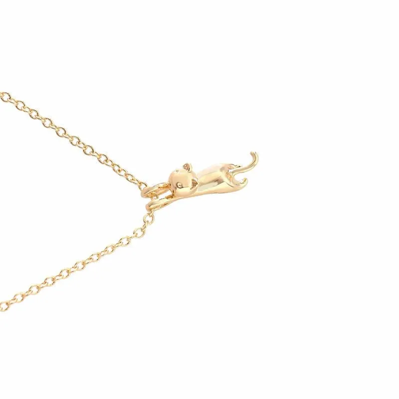 Delicate Animal Cat Statement Necklace for Women