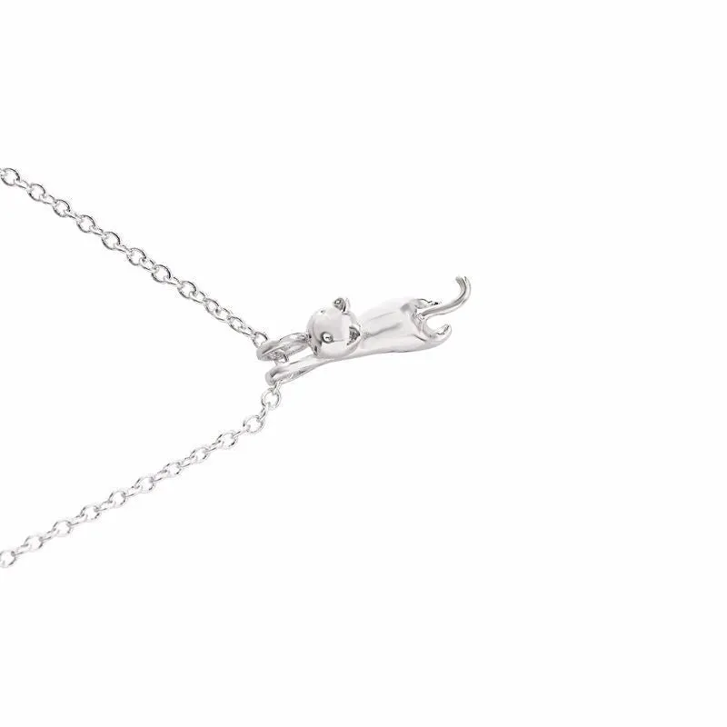 Delicate Animal Cat Statement Necklace for Women