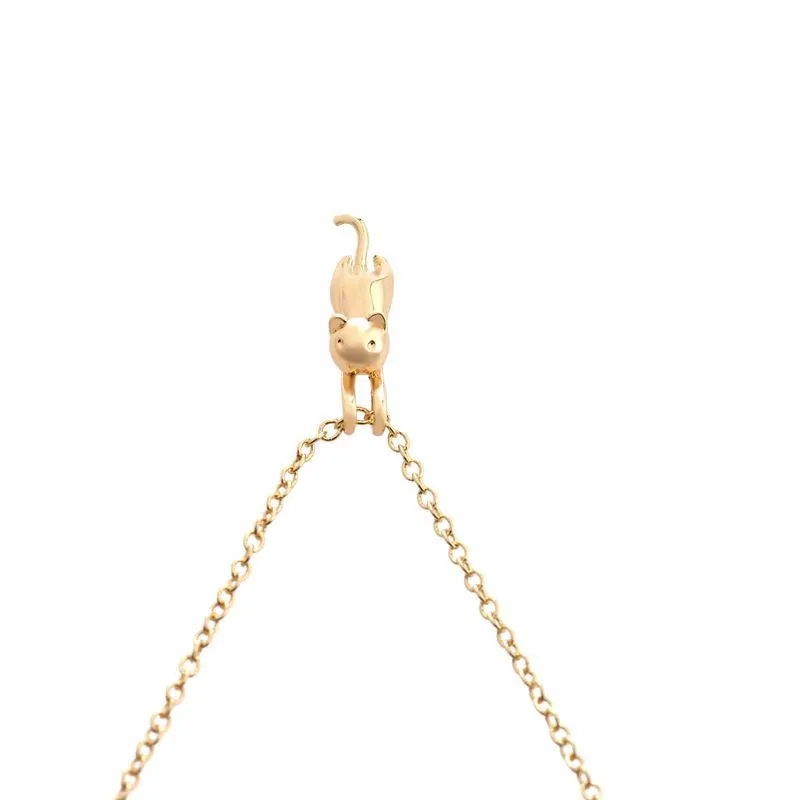 Delicate Animal Cat Statement Necklace for Women