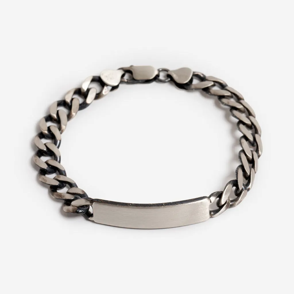 Dempsey |  Oxidised Silver ID Bracelet