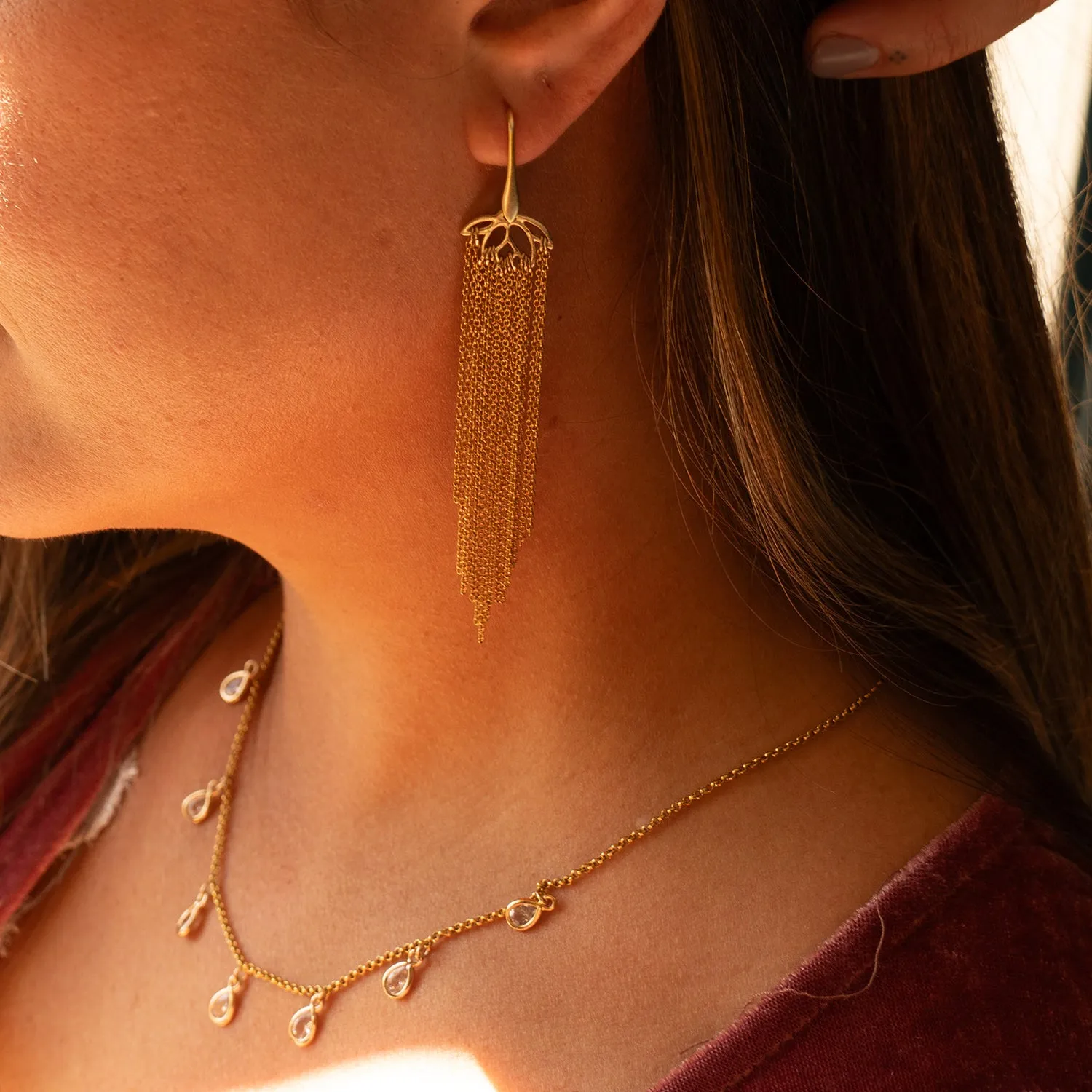 Dew Drop Crystal Necklace