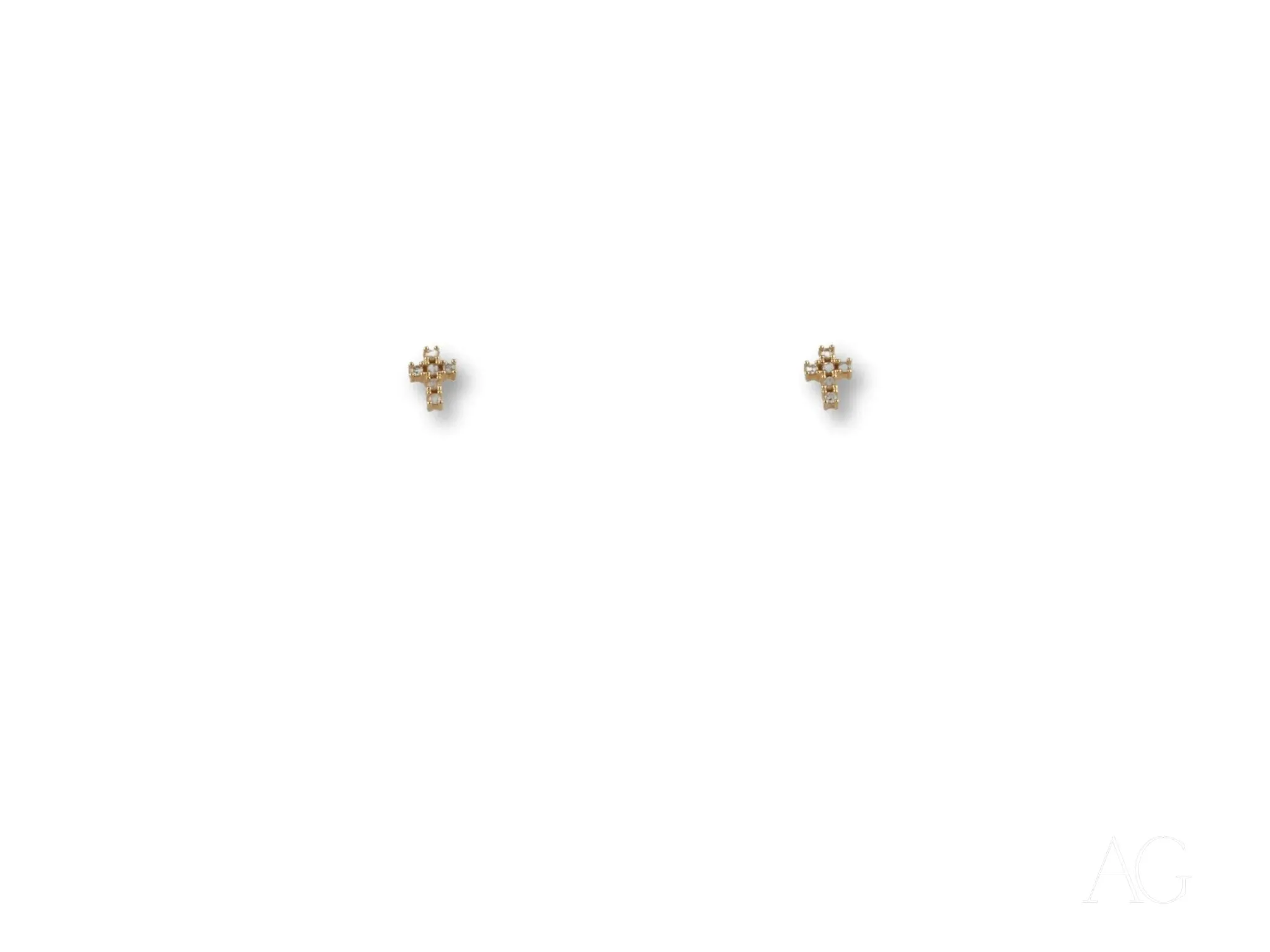 Diamond Cross Earrings – Elegant & Lightweight