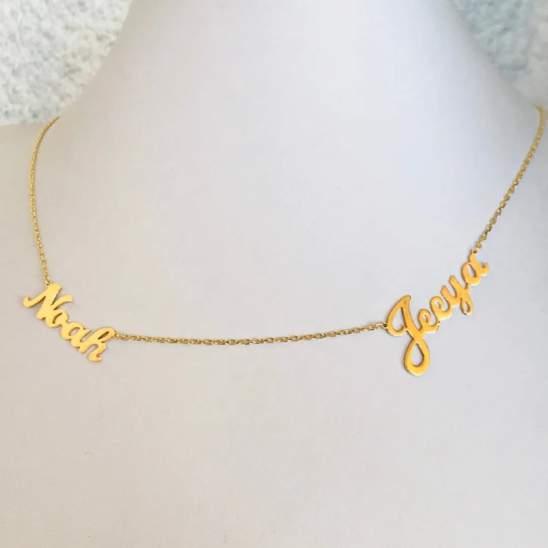 Duo names necklaces
