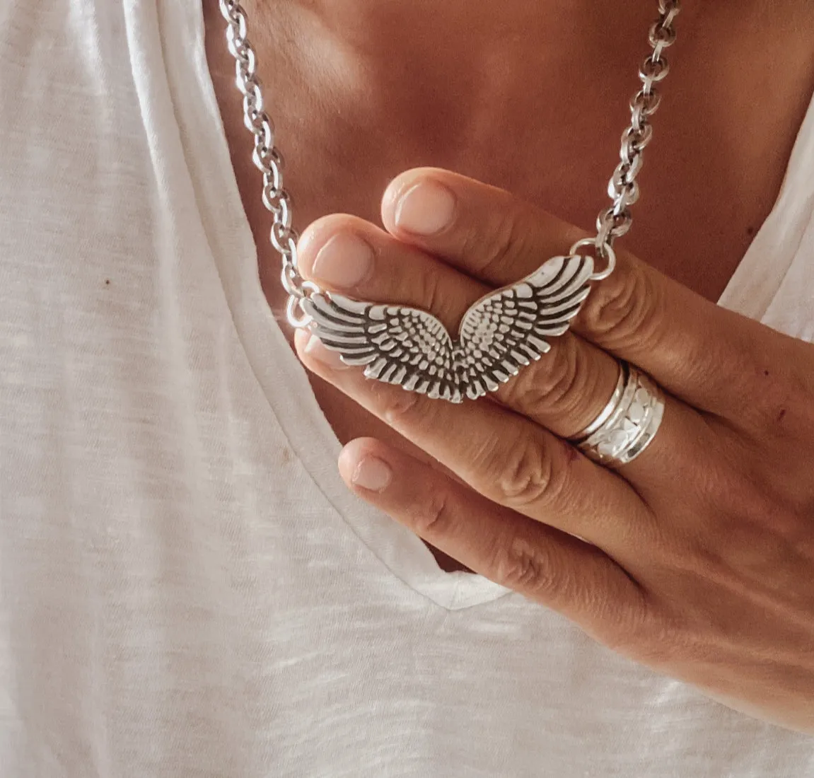 Eagle Wing in Flight Necklace