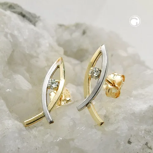 earrings fish symbol 9k gold