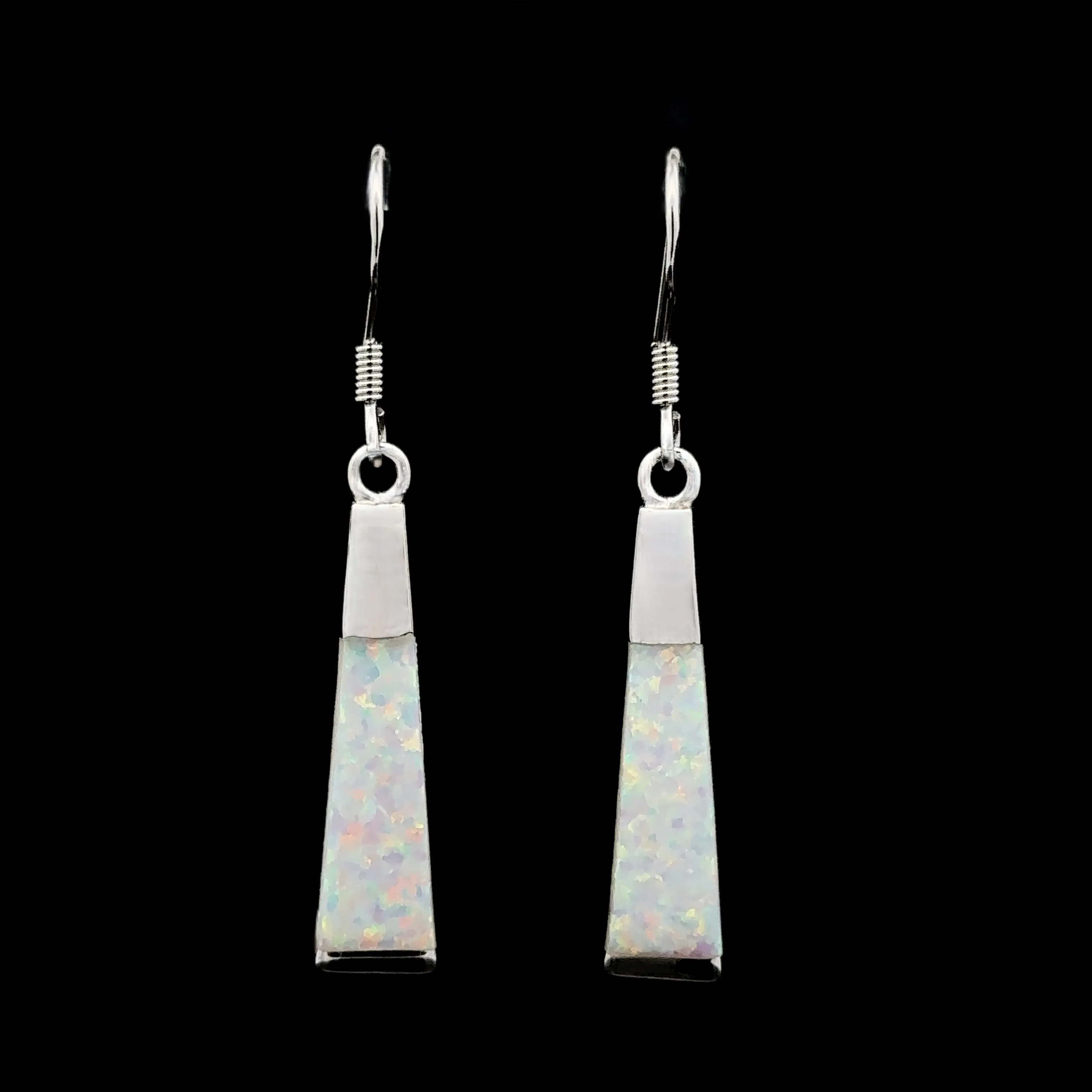 Elegant Long Opal Earrings
