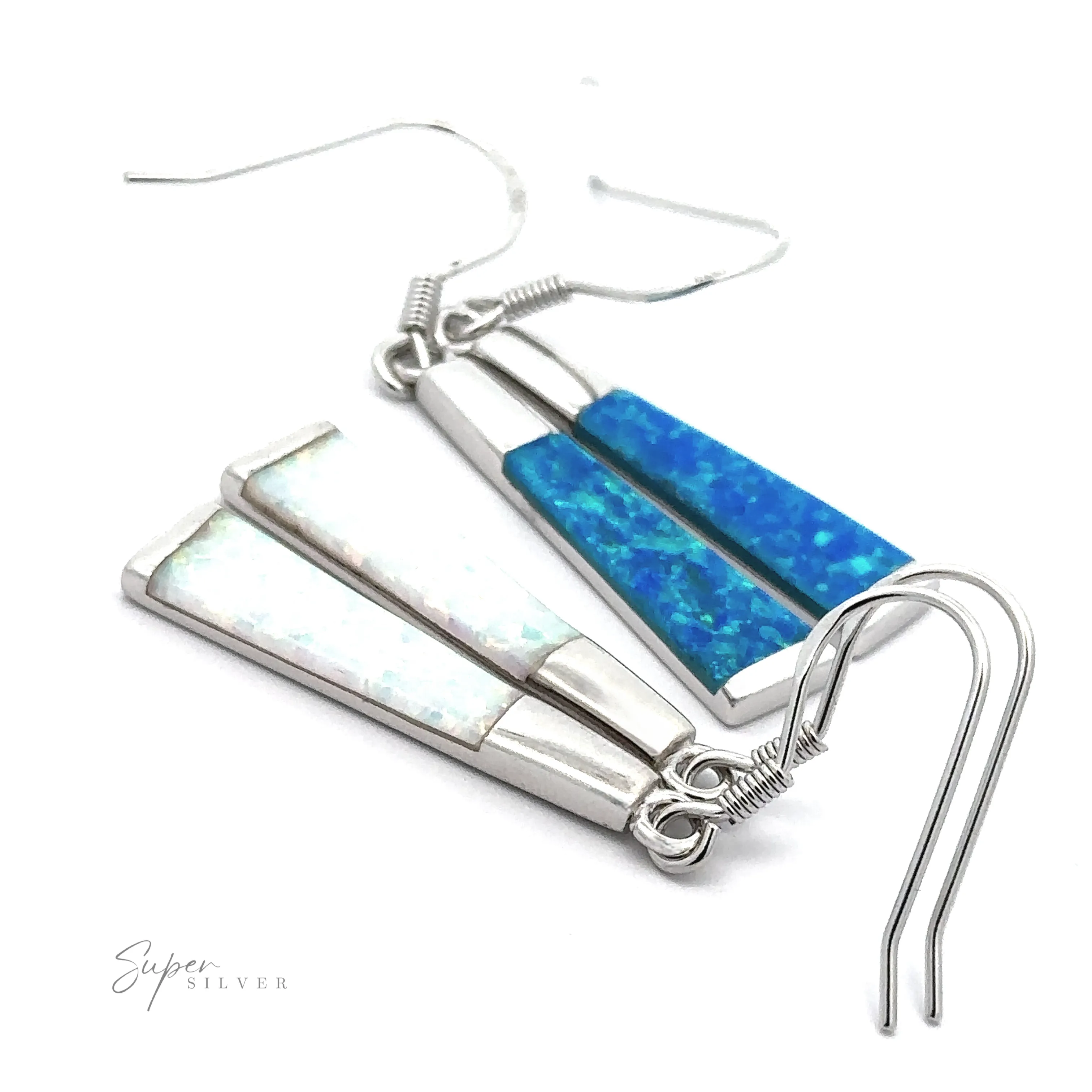 Elegant Long Opal Earrings