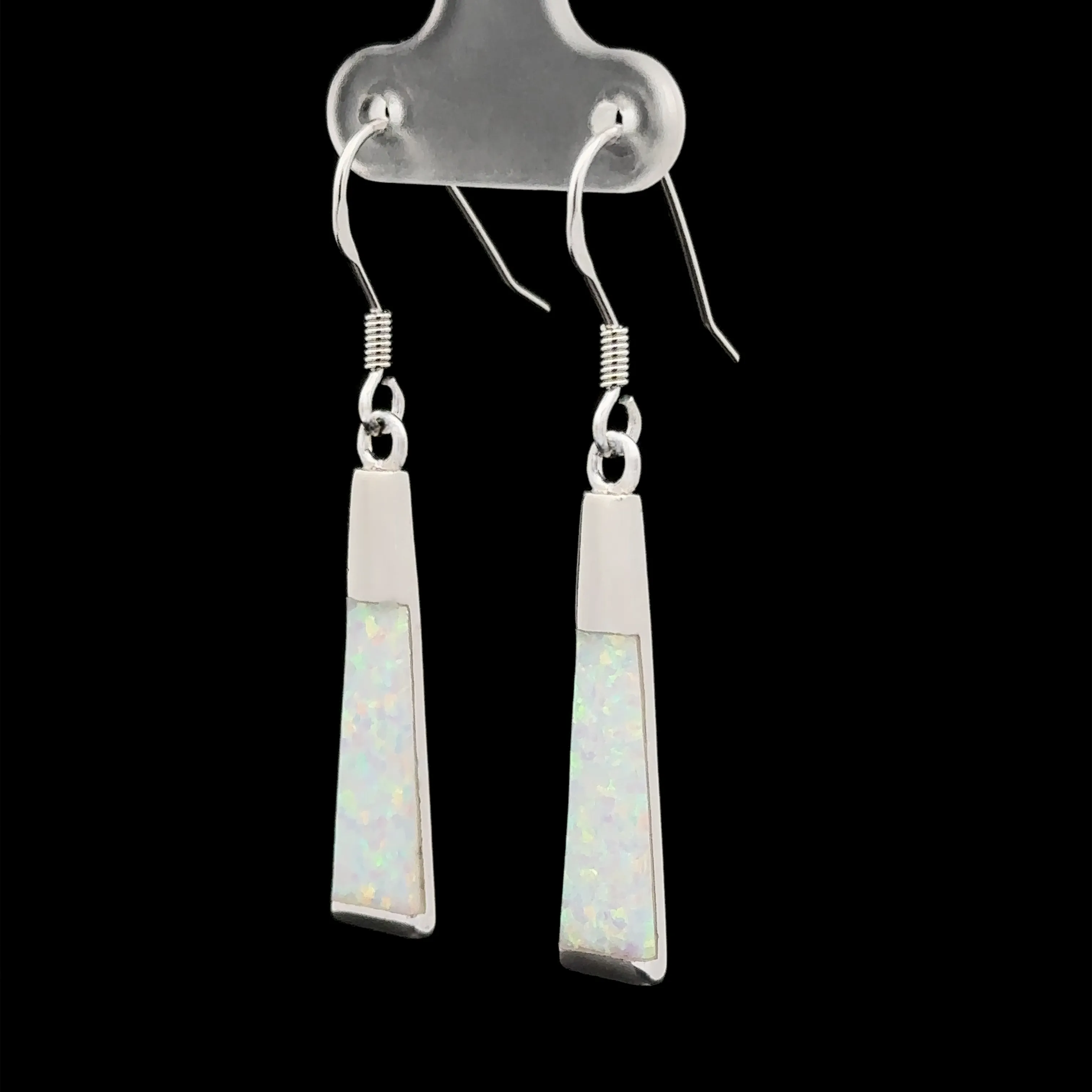 Elegant Long Opal Earrings