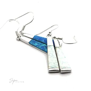 Elegant Long Opal Earrings