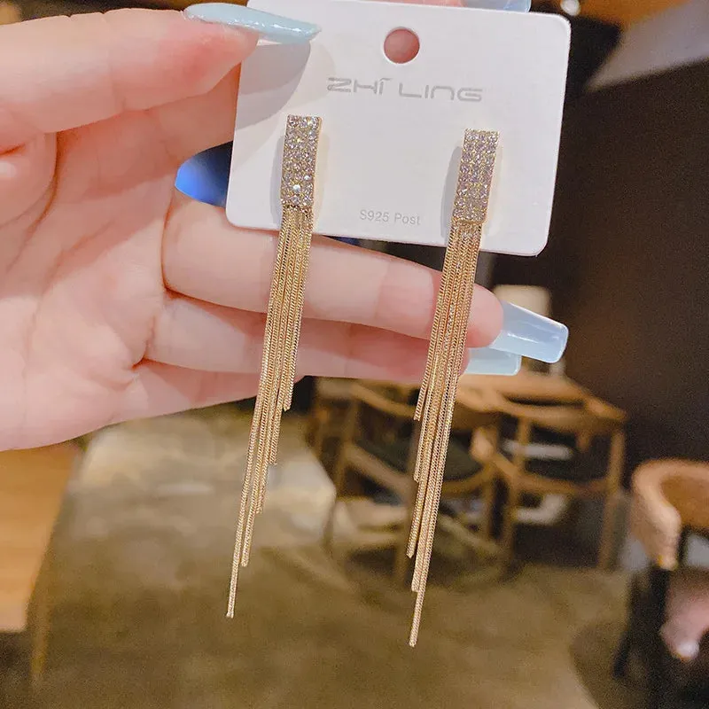 Elegant Long Tassel Earrings