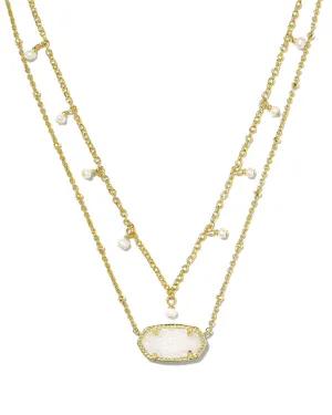 Elisa Tiny Pearl Multi Strand Necklace