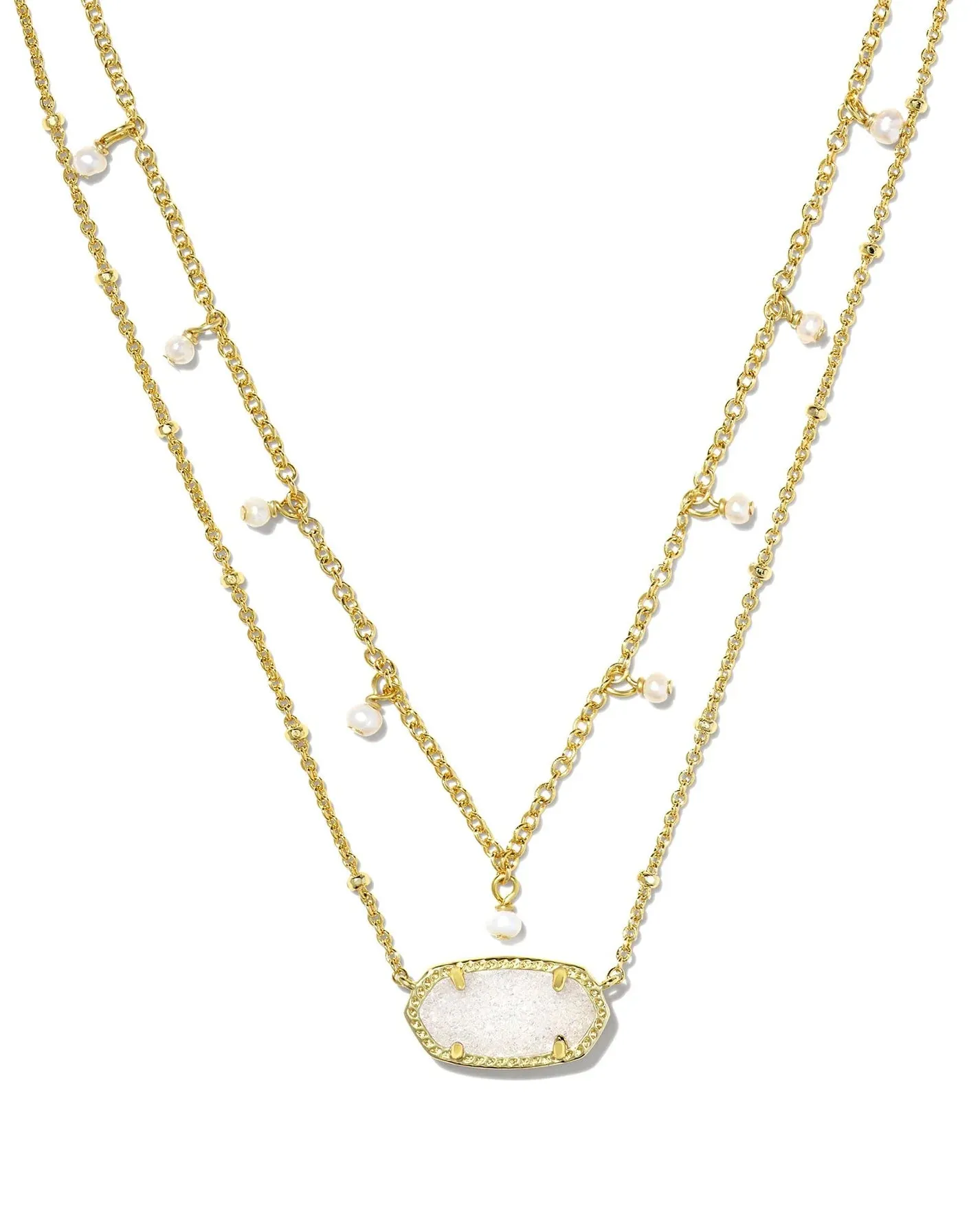 Elisa Tiny Pearl Multi Strand Necklace