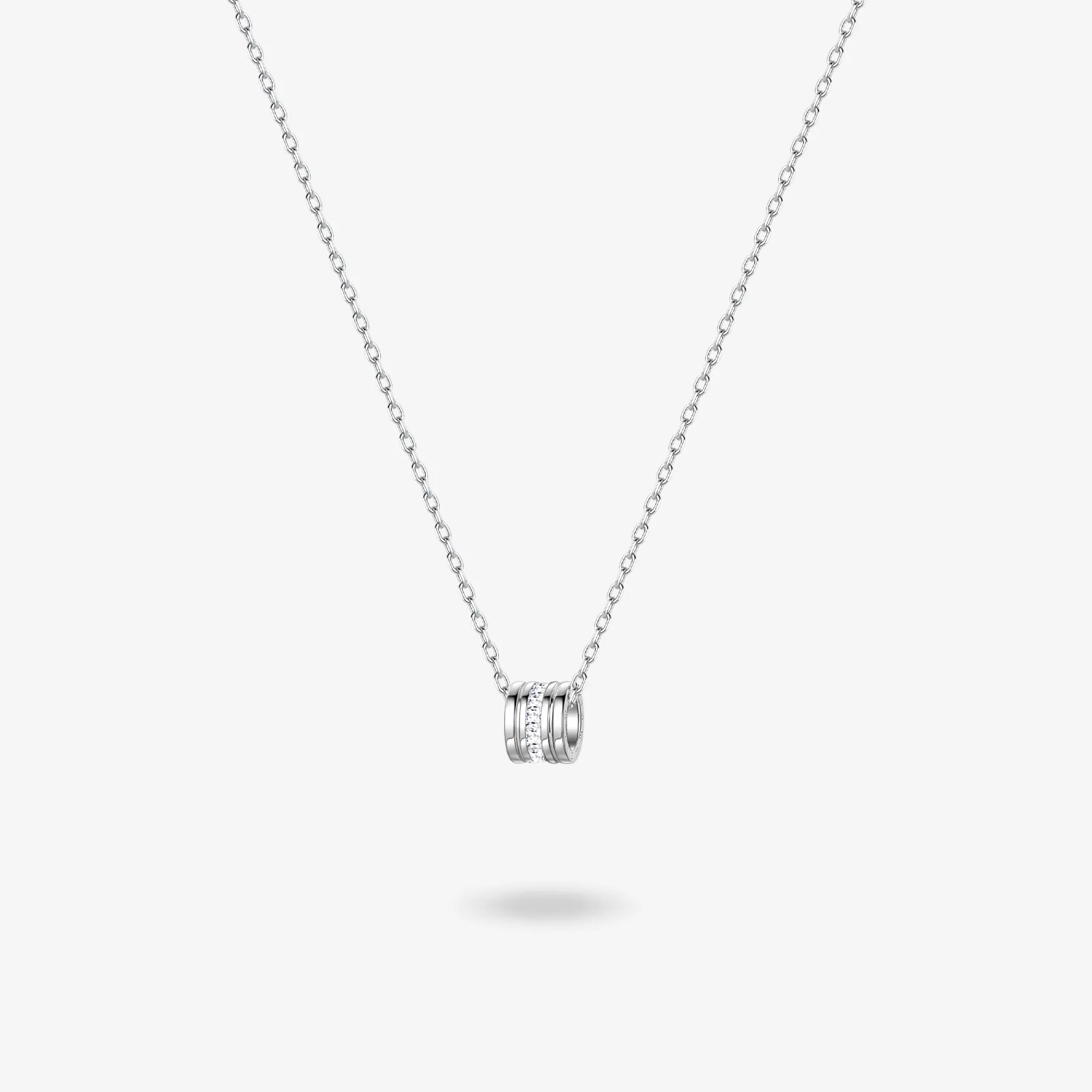 FANCIME "Our Commitment" Matching Ring Sterling Silver Necklaces