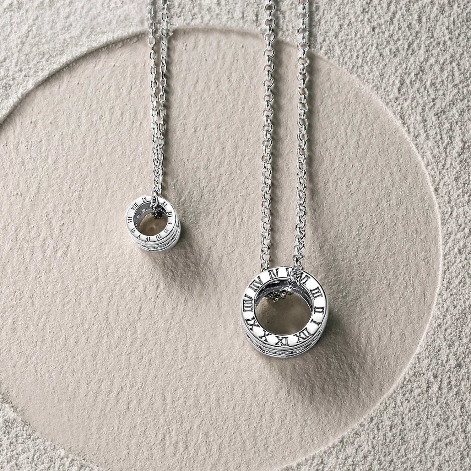 FANCIME "Our Commitment" Matching Ring Sterling Silver Necklaces