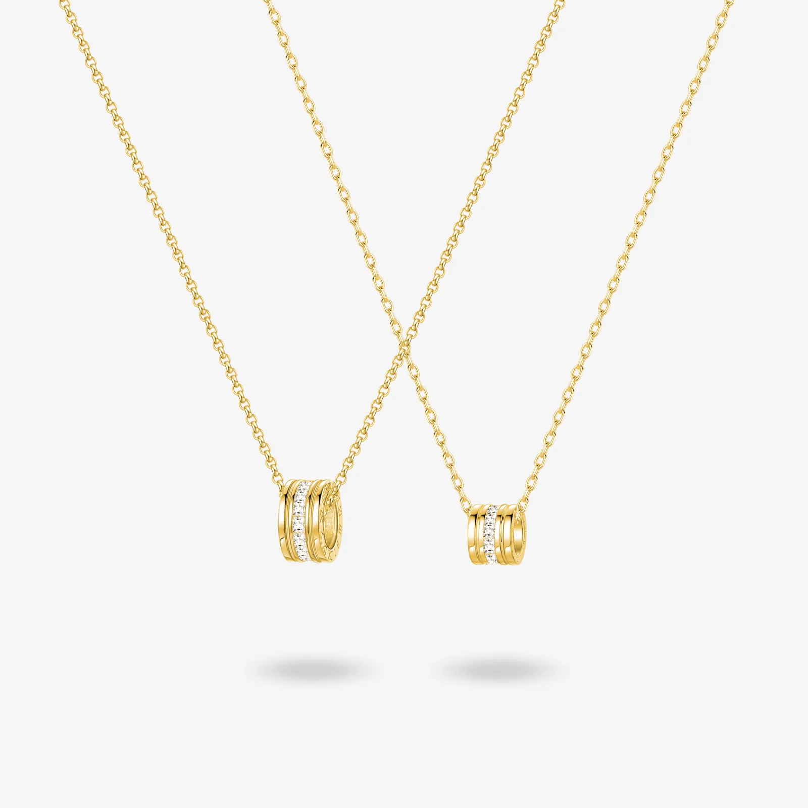FANCIME "Our Commitment" Matching Ring Sterling Silver Necklaces