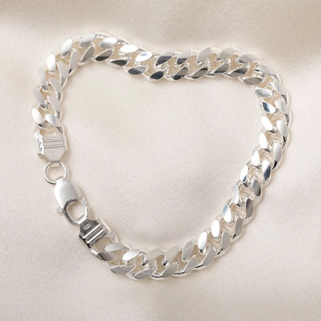 Faolan | 8" Sterling Silver Cuban Gents Bracelet