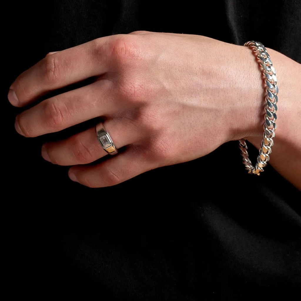 Faolan | 8" Sterling Silver Cuban Gents Bracelet