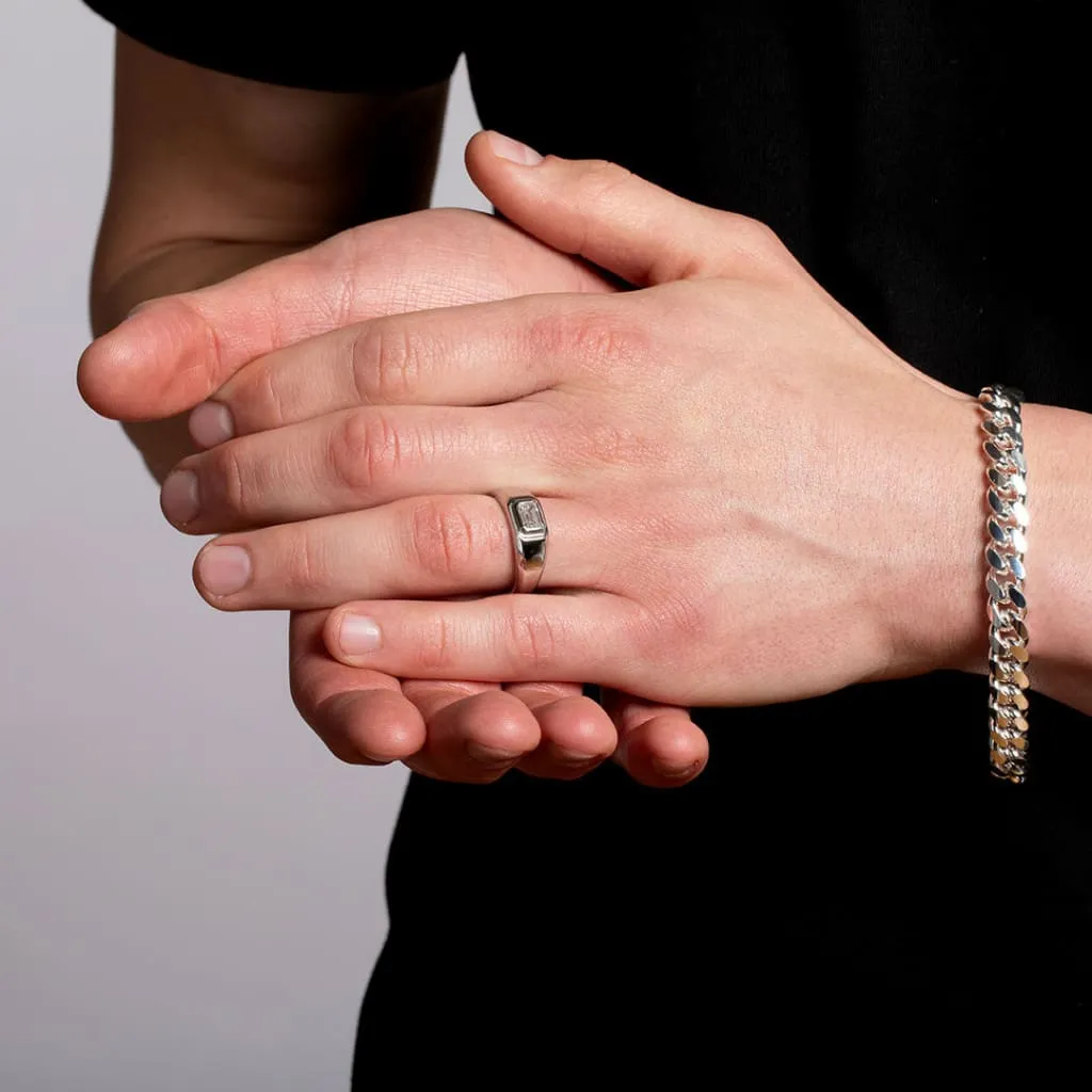 Faolan | 8" Sterling Silver Cuban Gents Bracelet