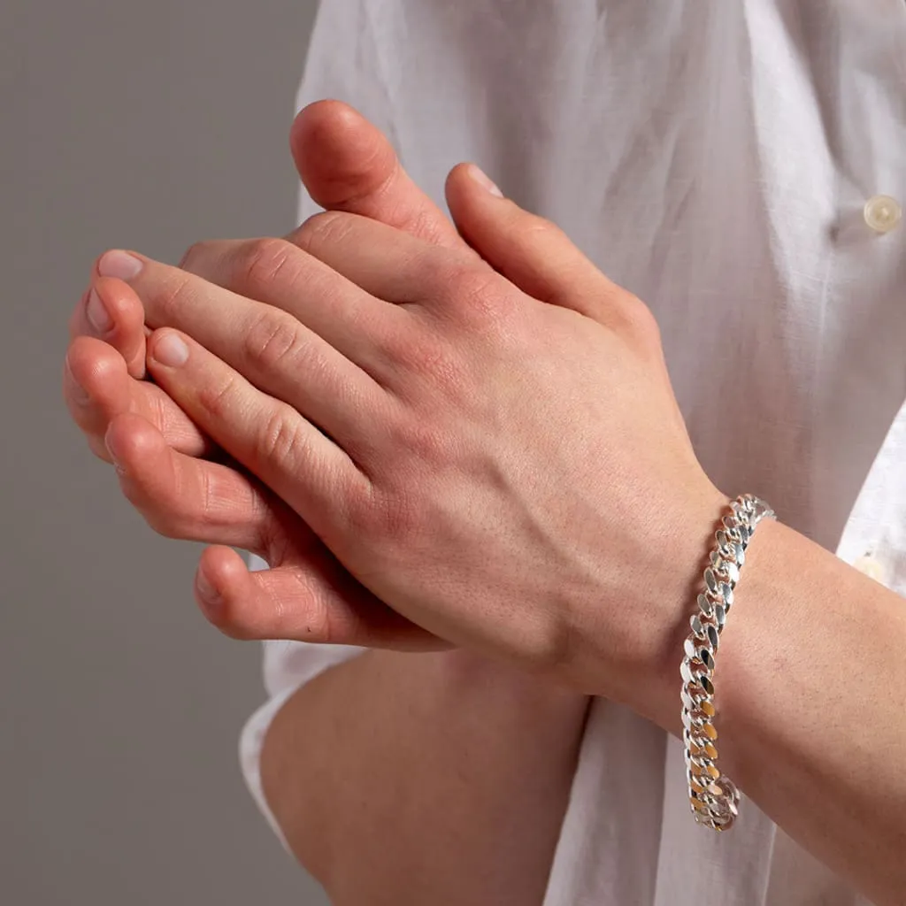 Faolan | 8" Sterling Silver Cuban Gents Bracelet