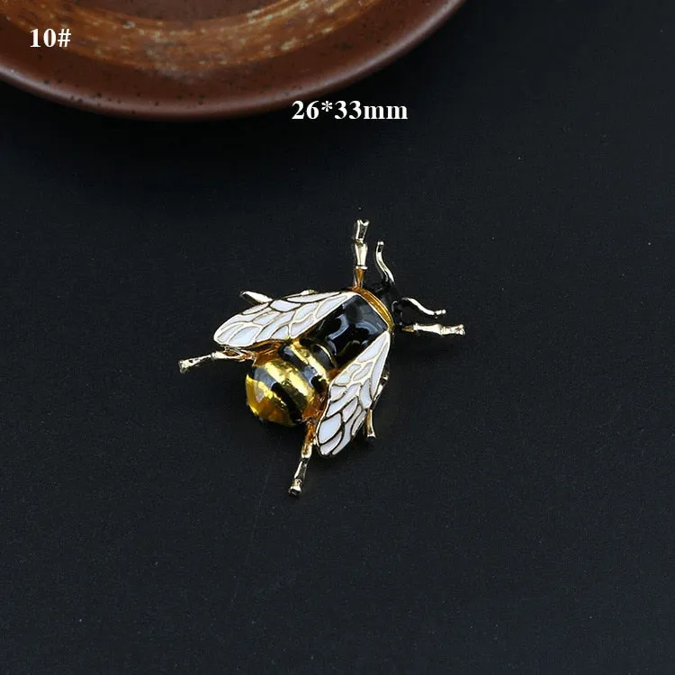 Fashion Color Bee Animal Brooch Accessories Pin Cute Insect Metal Collar Pin Brooches