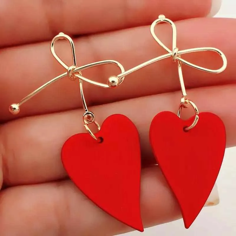 Fashion Heart Drop Earrings For Women
