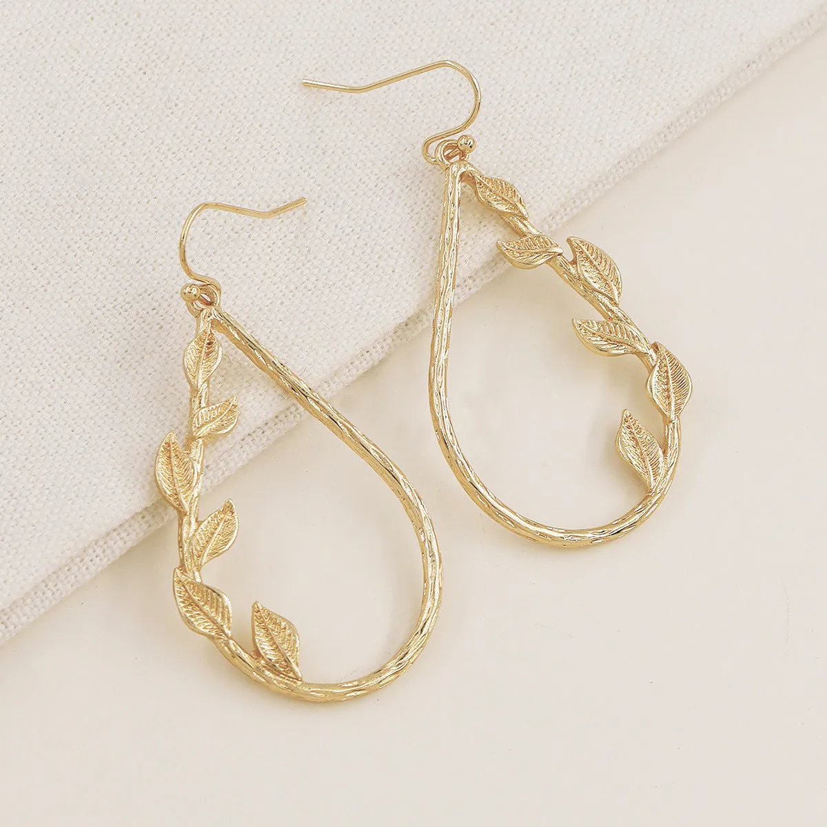 Fashionable Alloy Leaf Dangle Earrings - Elegant Vienna Verve Collection