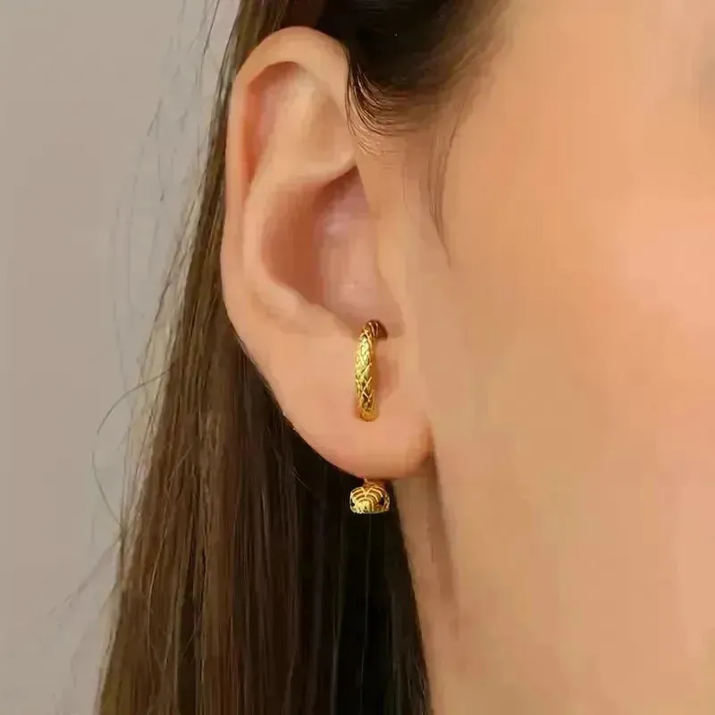 Fashionable Curvy Snake Earrings